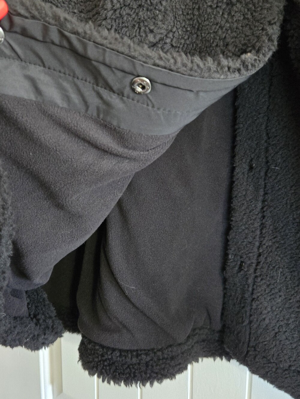Torrid Black Snap Button Front Sherpa Shacket Chest Pockets 2X - Picture 10 of 11